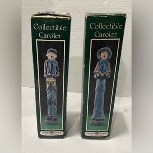 Vintage Cedar Creek Collection Collectible Caroler Lot Of 2 Pre Owned